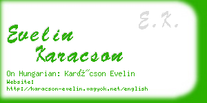 evelin karacson business card